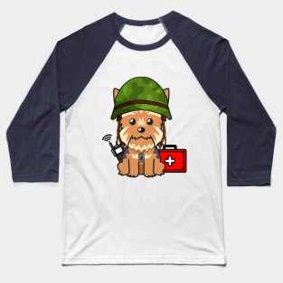 Yorkshire Terrier Army Dog Baseball T-Shirt